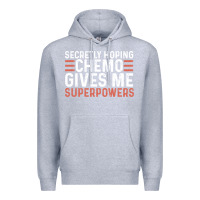 Heather Grey secretly hoping chemo gives me superpowers cancer awareness gifts Premium Hoodie - linhVisuals