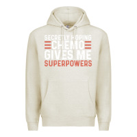 Oatmeal Heather secretly hoping chemo gives me superpowers cancer awareness gifts Premium Hoodie - linhVisuals