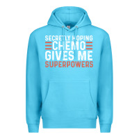 Ocean Blue secretly hoping chemo gives me superpowers cancer awareness gifts Premium Hoodie - linhVisuals