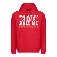Red secretly hoping chemo gives me superpowers cancer awareness gifts Premium Hoodie - linhVisuals
