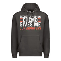 Smoke secretly hoping chemo gives me superpowers cancer awareness gifts Premium Hoodie - linhVisuals