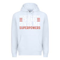 White secretly hoping chemo gives me superpowers cancer awareness gifts Premium Hoodie - linhVisuals
