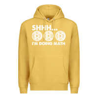 Antique Gold shhh i'm doing math gym funny bodybuilding weightlifting humor quote Premium Hoodie - linhVisuals