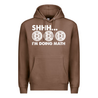 Chestnut shhh i'm doing math gym funny bodybuilding weightlifting humor quote Premium Hoodie - linhVisuals