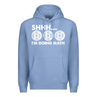 Colony Blue shhh i'm doing math gym funny bodybuilding weightlifting humor quote Premium Hoodie - linhVisuals