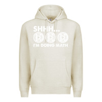 Oatmeal Heather shhh i'm doing math gym funny bodybuilding weightlifting humor quote Premium Hoodie - linhVisuals