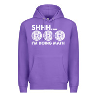 Purple shhh i'm doing math gym funny bodybuilding weightlifting humor quote Premium Hoodie - linhVisuals