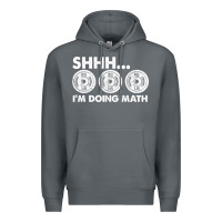 Rock shhh i'm doing math gym funny bodybuilding weightlifting humor quote Premium Hoodie - linhVisuals