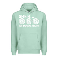 Seafoam shhh i'm doing math gym funny bodybuilding weightlifting humor quote Premium Hoodie - linhVisuals