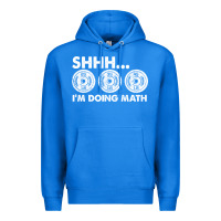 True Royal shhh i'm doing math gym funny bodybuilding weightlifting humor quote Premium Hoodie - linhVisuals