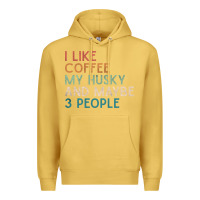 Antique Gold siberian husky dog i like coffee my husky and maybe 3 people vintage d Premium Hoodie - linhVisuals