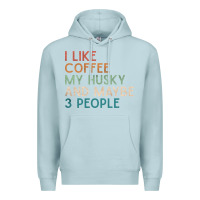 Blue Mist siberian husky dog i like coffee my husky and maybe 3 people vintage d Premium Hoodie - linhVisuals