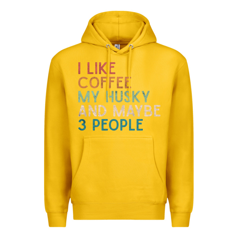Siberian Husky Dog I Like Coffee My Husky And Maybe 3 People Vintage D Premium Hoodie by linhVisuals | Teevron