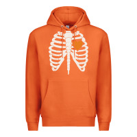 Carrot skeleton rib case orange pumpkin heart vintage halloween anatomy costu Premium Hoodie - linhVisuals