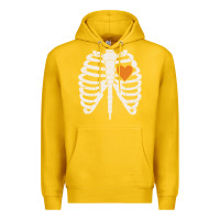 Lemon skeleton rib case orange pumpkin heart vintage halloween anatomy costu Premium Hoodie - linhVisuals
