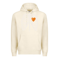 Tofu skeleton rib case orange pumpkin heart vintage halloween anatomy costu Premium Hoodie - linhVisuals