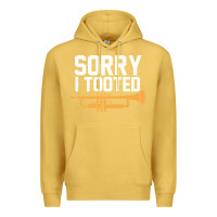 Antique Gold sorry i tooted funny trumpet player pun gift sarcastic humor quote Premium Hoodie - linhVisuals