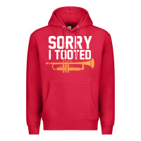 Cardinal sorry i tooted funny trumpet player pun gift sarcastic humor quote Premium Hoodie - linhVisuals