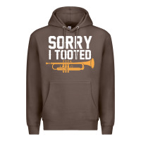 Coffee sorry i tooted funny trumpet player pun gift sarcastic humor quote Premium Hoodie - linhVisuals