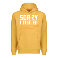 Mustard sorry i tooted funny trumpet player pun gift sarcastic humor quote Premium Hoodie - linhVisuals