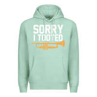 Seafoam sorry i tooted funny trumpet player pun gift sarcastic humor quote Premium Hoodie - linhVisuals
