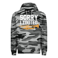 Slate Camo sorry i tooted funny trumpet player pun gift sarcastic humor quote Premium Hoodie - linhVisuals
