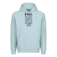 Blue Mist pilates because punching people is frowned upon t shirt Premium Hoodie - linhVisuals