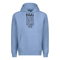 Colony Blue pilates because punching people is frowned upon t shirt Premium Hoodie - linhVisuals