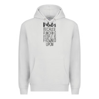 Dove Grey pilates because punching people is frowned upon t shirt Premium Hoodie - linhVisuals