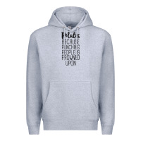 Heather Grey pilates because punching people is frowned upon t shirt Premium Hoodie - linhVisuals