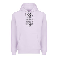 Lilac pilates because punching people is frowned upon t shirt Premium Hoodie - linhVisuals