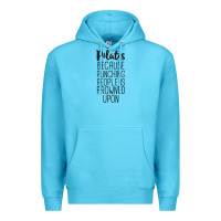 Ocean Blue pilates because punching people is frowned upon t shirt Premium Hoodie - linhVisuals