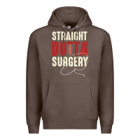 Coffee straight outta surgery funny get well soon gifts post surgery supporti Premium Hoodie - linhVisuals