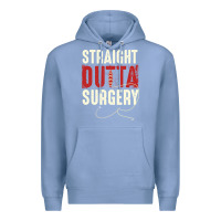 Colony Blue straight outta surgery funny get well soon gifts post surgery supporti Premium Hoodie - linhVisuals