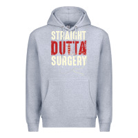 Heather Grey straight outta surgery funny get well soon gifts post surgery supporti Premium Hoodie - linhVisuals