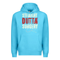 Ocean Blue straight outta surgery funny get well soon gifts post surgery supporti Premium Hoodie - linhVisuals