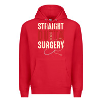 Red straight outta surgery funny get well soon gifts post surgery supporti Premium Hoodie - linhVisuals