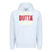 White straight outta surgery funny get well soon gifts post surgery supporti Premium Hoodie - linhVisuals