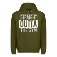 Army Green straight outta the gym Premium Hoodie - linhVisuals