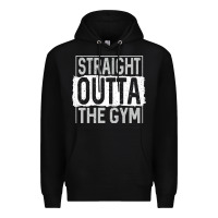Black straight outta the gym Premium Hoodie - linhVisuals