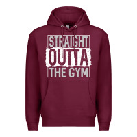 Burgundy straight outta the gym Premium Hoodie - linhVisuals