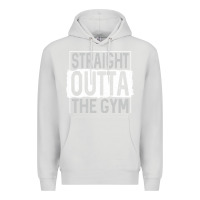 Dove Grey straight outta the gym Premium Hoodie - linhVisuals