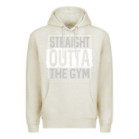 Oatmeal Heather straight outta the gym Premium Hoodie - linhVisuals