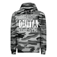 Slate Camo straight outta the gym Premium Hoodie - linhVisuals