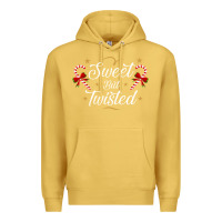 Antique Gold sweet but twisted candy cane christmas humor funny and cute gifts for Premium Hoodie - linhVisuals