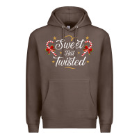 Coffee sweet but twisted candy cane christmas humor funny and cute gifts for Premium Hoodie - linhVisuals
