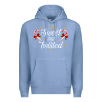 Colony Blue sweet but twisted candy cane christmas humor funny and cute gifts for Premium Hoodie - linhVisuals