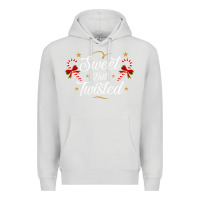 Dove Grey sweet but twisted candy cane christmas humor funny and cute gifts for Premium Hoodie - linhVisuals