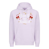 Lilac sweet but twisted candy cane christmas humor funny and cute gifts for Premium Hoodie - linhVisuals