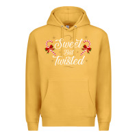 Mustard sweet but twisted candy cane christmas humor funny and cute gifts for Premium Hoodie - linhVisuals